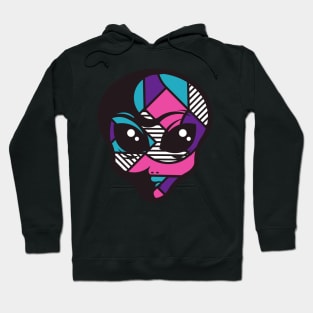 Abstract Alien Head Geometric Shapes Hoodie